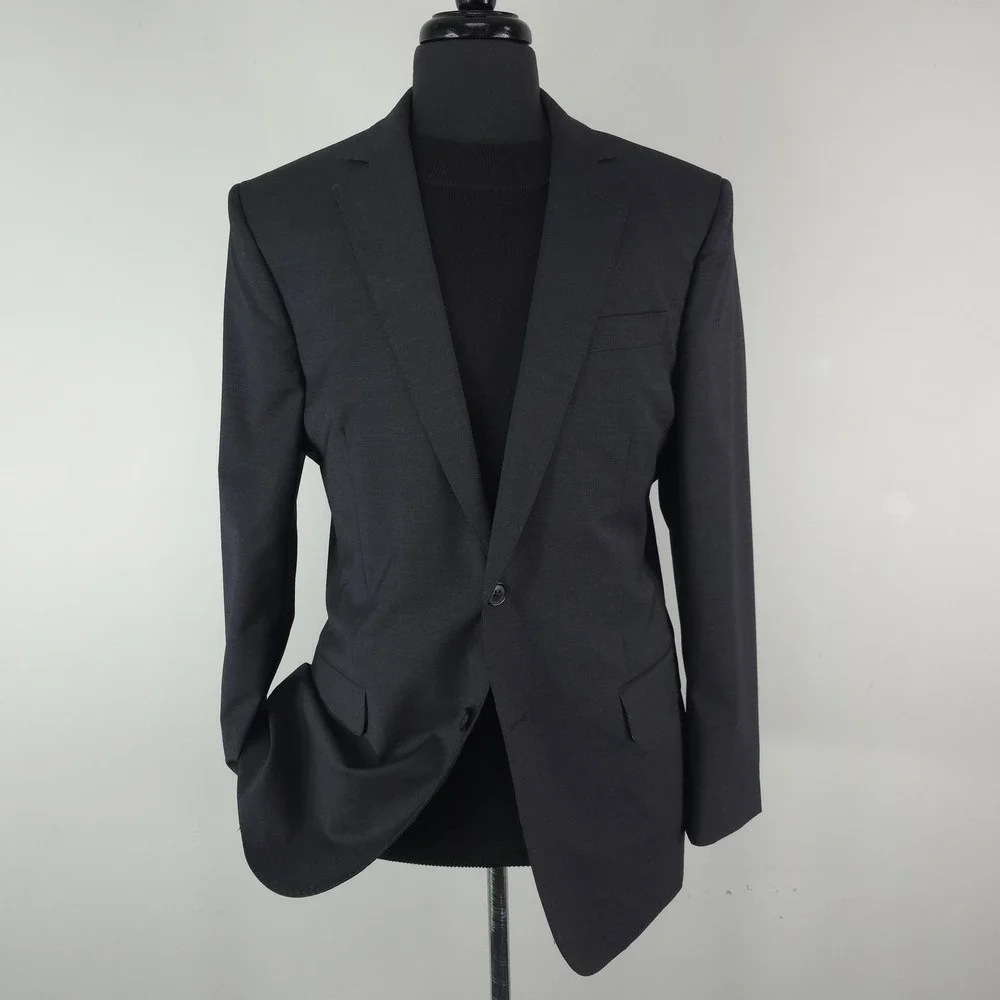 Brooks Brothers Suit Jacket Mens 40R Gray Explorer Madison Fit Stretch 2 Button
